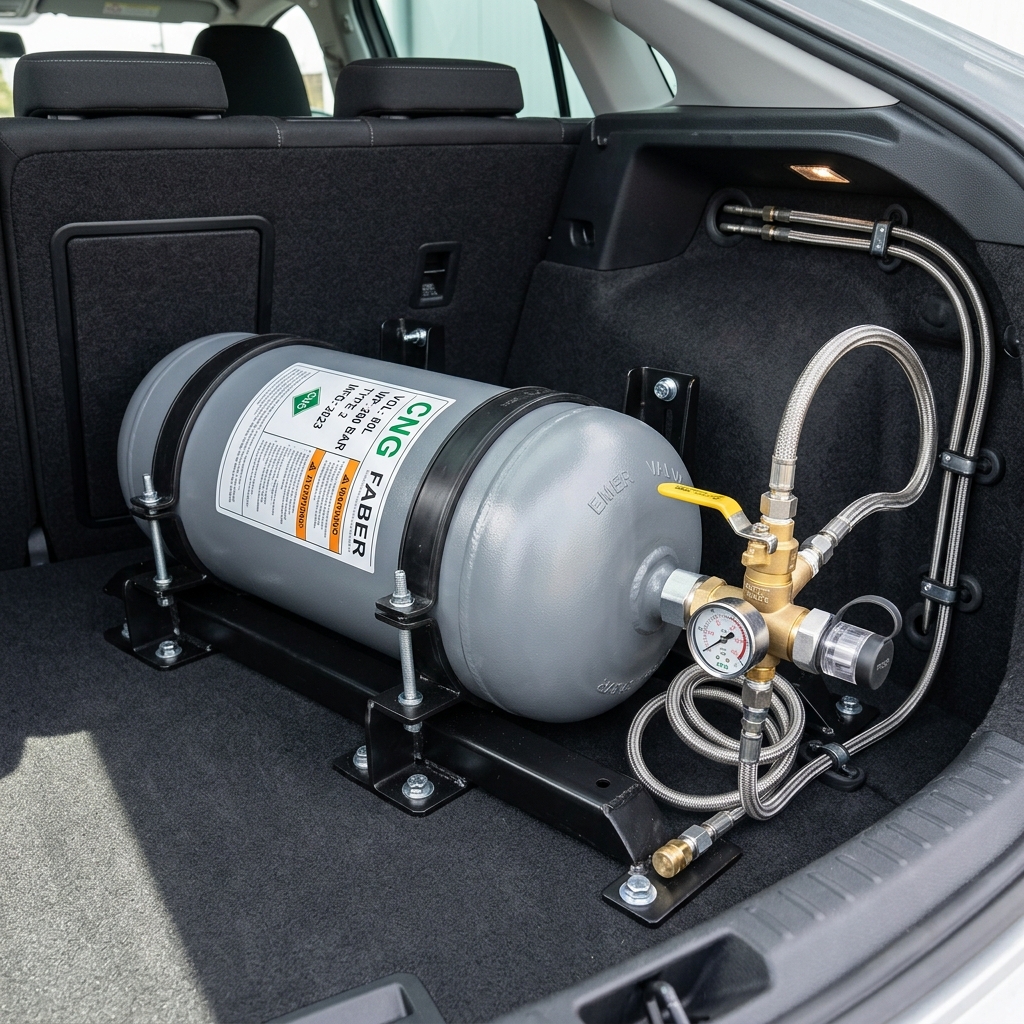 CNG cylinder installation detail
