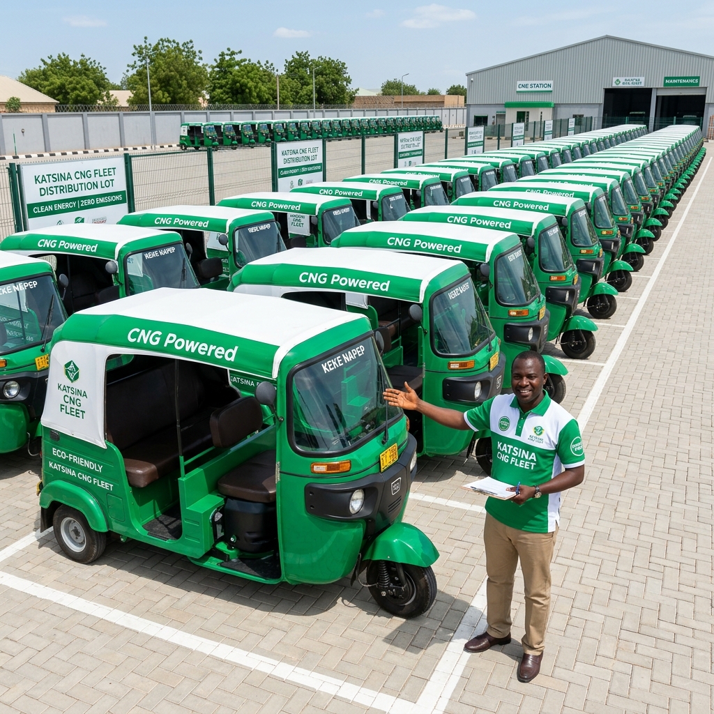 CityView CNG keke fleet lined up